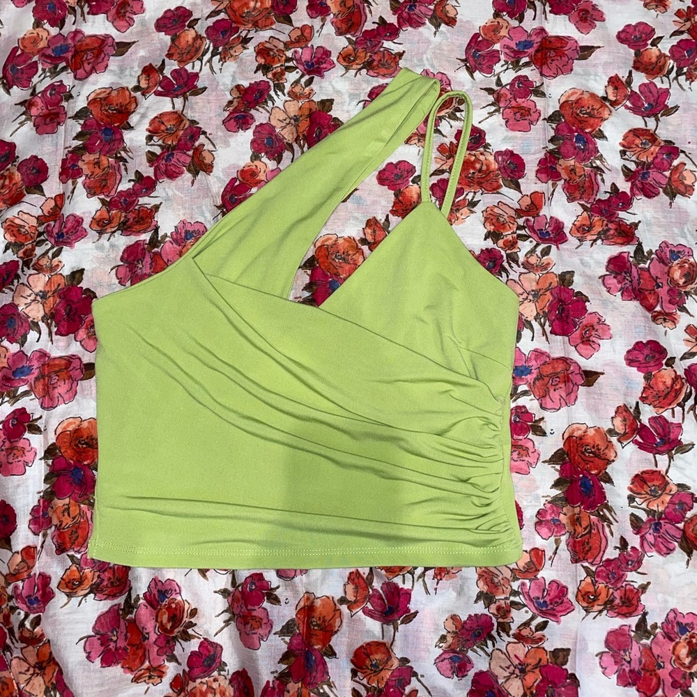 Double Strap One Shoulder Top